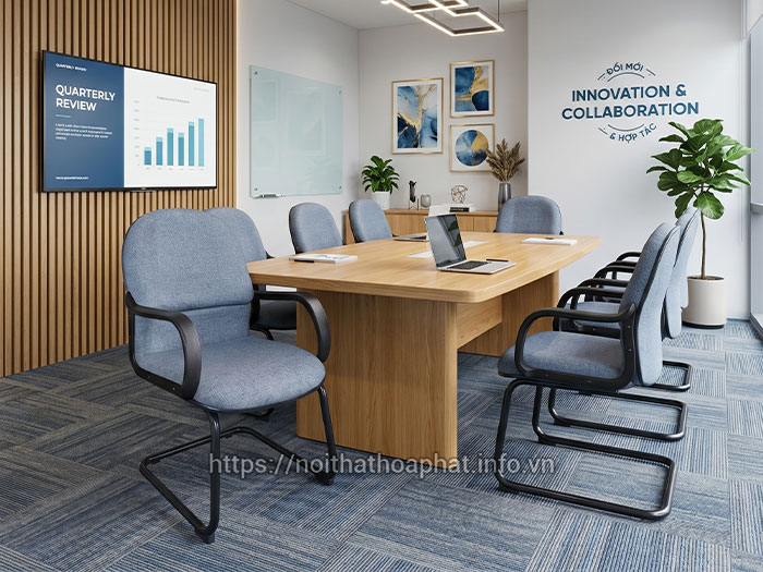 Ghế phòng họp vải nỉ hiện đại