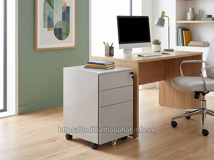 Hộc di động kéo tay vát cạnh