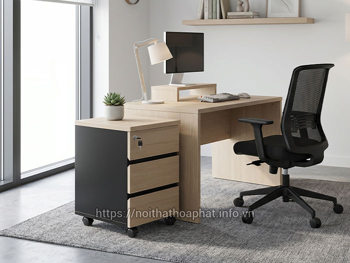 Hộc di động kéo tay vát cạnh