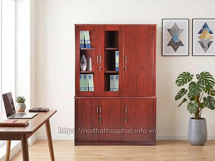 Tủ gỗ sơn PU văn phòng