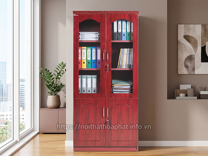 Tủ gỗ sơn PU văn phòng
