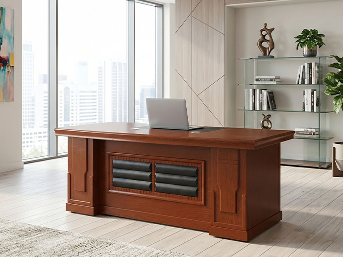 Bàn giám đốc màu nâu vân gỗ
