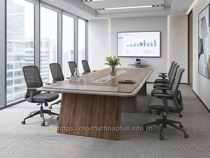 Bàn họp Hòa Phát gỗ công nghiệp