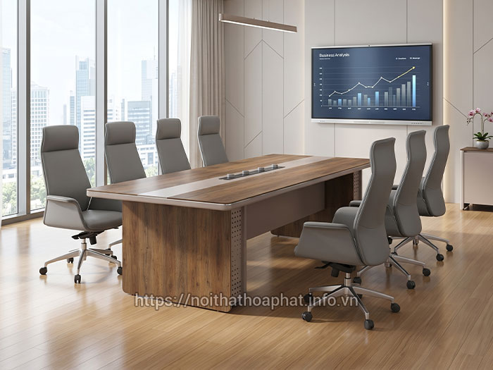 Bàn họp Hòa Phát gỗ công nghiệp