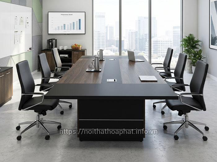 Bàn họp Hòa Phát gỗ công nghiệp