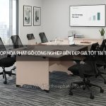 Bàn họp Hòa Phát gỗ công nghiệp