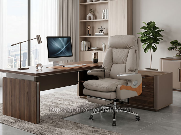 Ghế giám đốc da thật ngả lưng