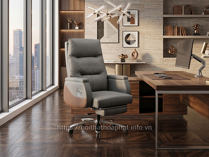Ghế giám đốc da thật ngả lưng