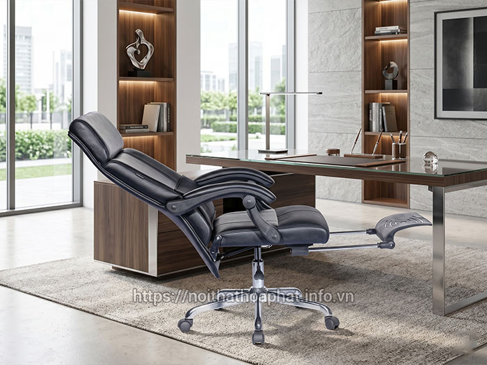 Ghế giám đốc da thật ngả lưng