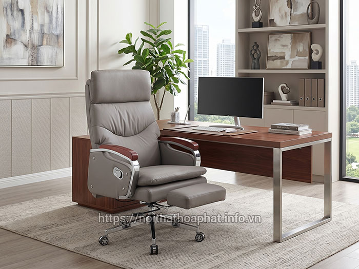 Ghế giám đốc da thật ngả lưng