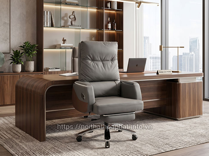 Ghế giám đốc da thật ngả lưng