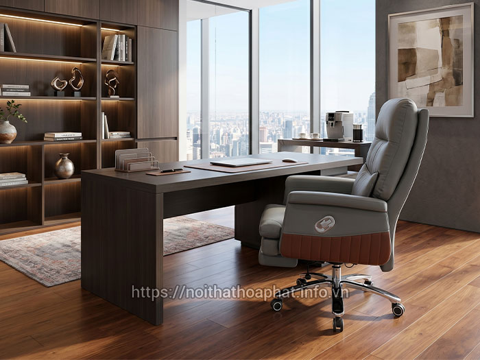 Ghế giám đốc da thật ngả lưng