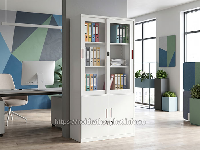 Tủ sắt Hòa Phát màu trắng