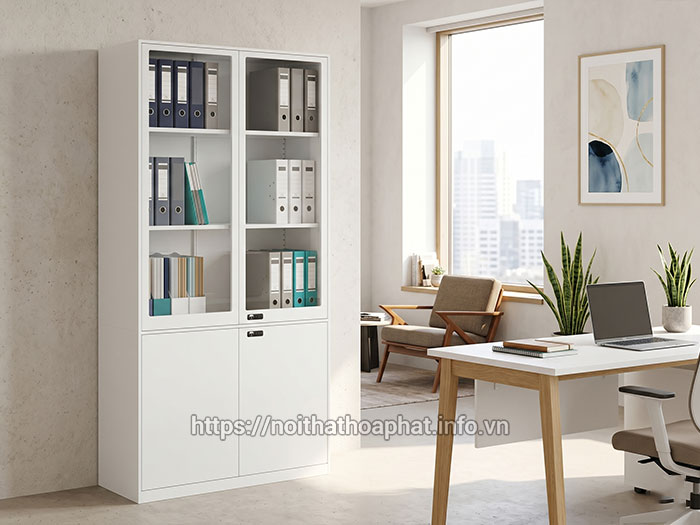 Tủ sắt Hòa Phát màu trắng