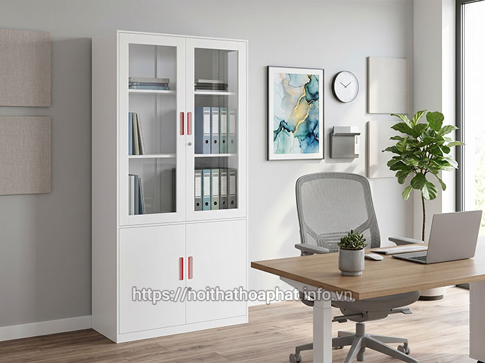Tủ sắt Hòa Phát màu trắng