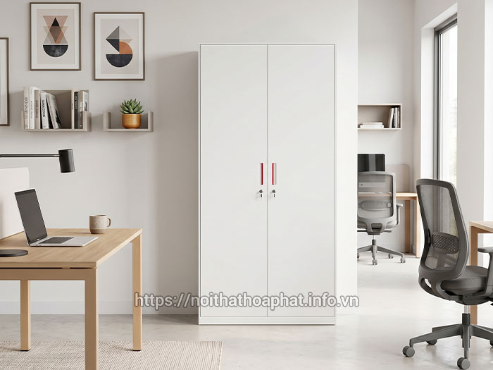 Tủ sắt Hòa Phát màu trắng