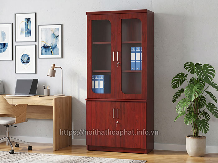 Tủ tài liệu gỗ Hòa Phát 2 cánh