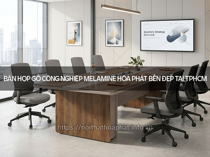 Bàn họp gỗ công nghiệp melamine
