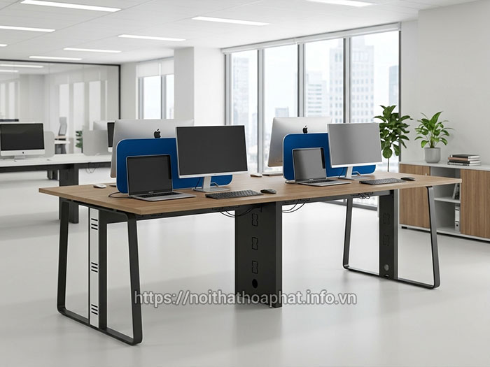Bàn module văn phòng có vách ngăn