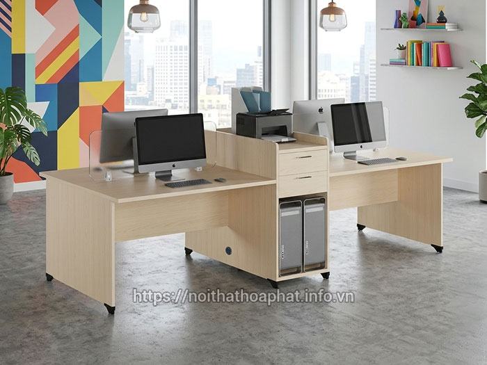 Bàn module văn phòng có vách ngăn