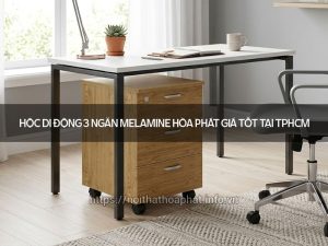 Hộc di động 3 ngăn melamine