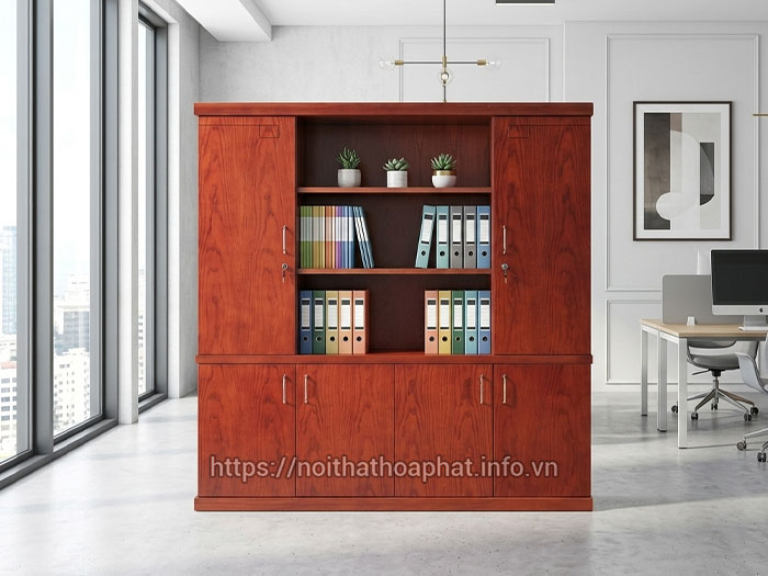 Tủ tài liệu gỗ Hòa Phát 4 cánh