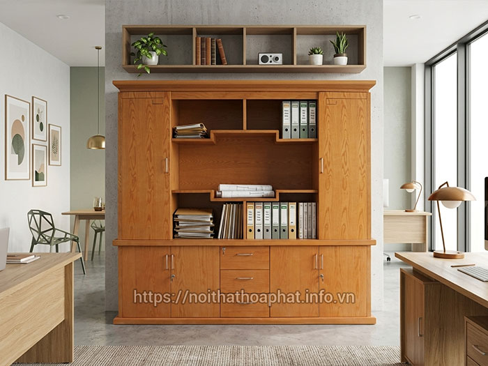 Tủ tài liệu gỗ Hòa Phát 4 cánh