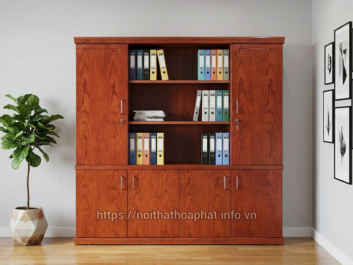 Tủ tài liệu gỗ Hòa Phát 4 cánh
