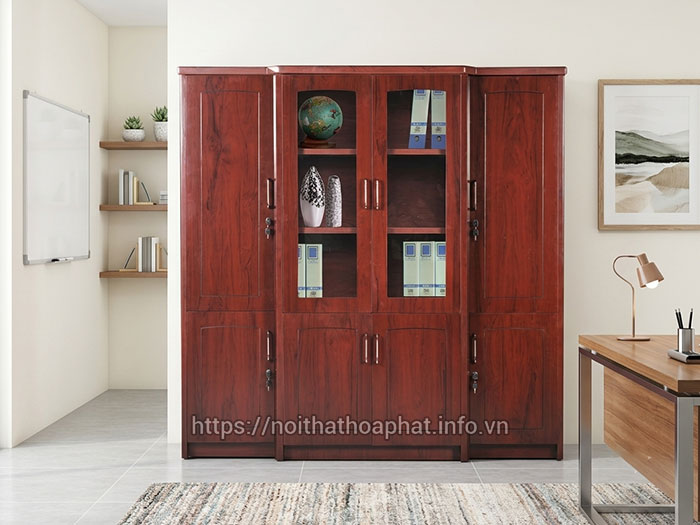 Tủ tài liệu gỗ Hòa Phát 4 cánh