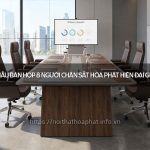 Bàn họp 8 người chân sắt