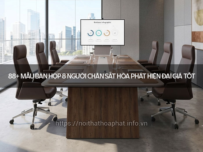 Bàn họp 8 người chân sắt