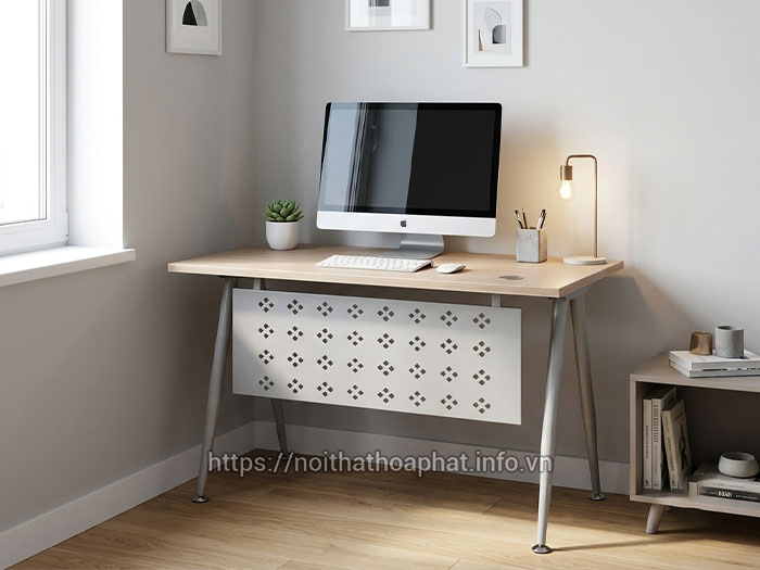Bàn làm việc chân sắt nhỏ gọn
