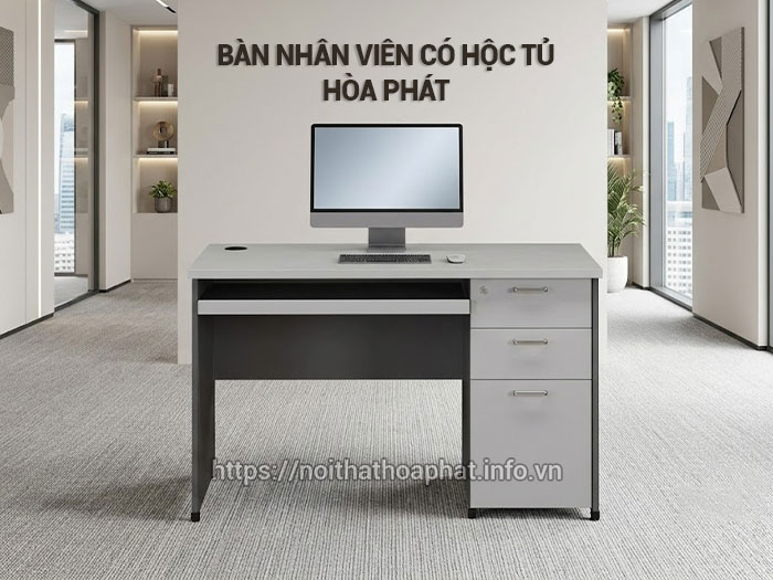 Bàn nhân viên có hộc tủ