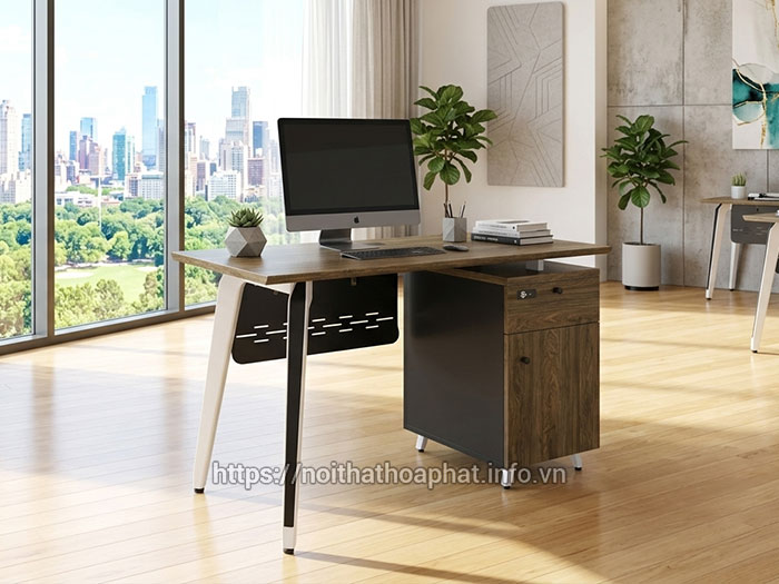 Bàn nhân viên có hộc tủ