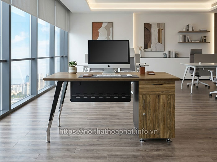 Bàn nhân viên có hộc tủ