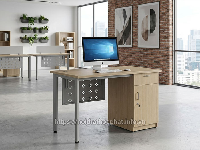 Bàn nhân viên có hộc tủ