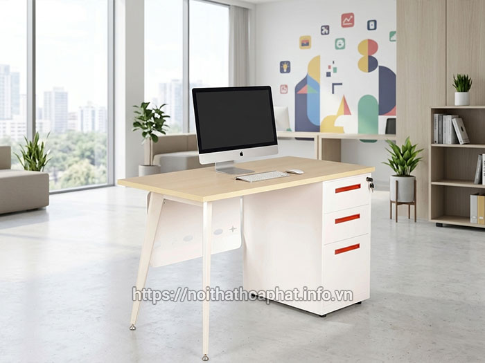 Bàn nhân viên có hộc tủ