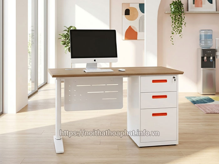 Bàn nhân viên có hộc tủ