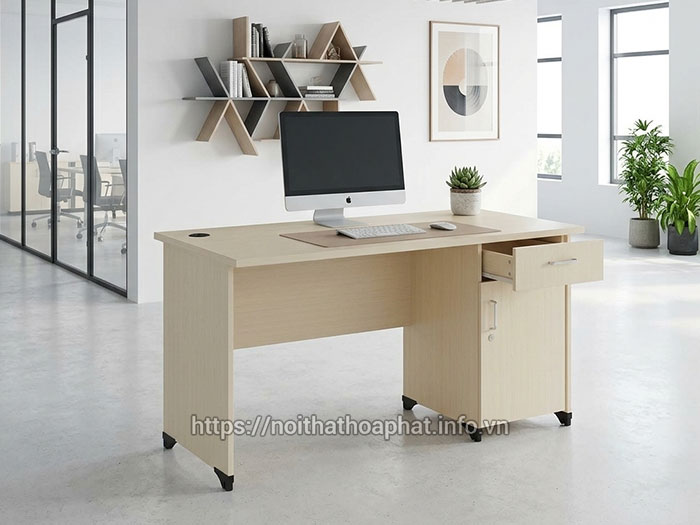Bàn nhân viên có hộc tủ