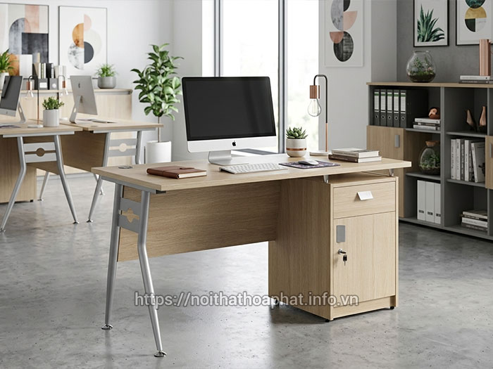 Bàn nhân viên có hộc tủ