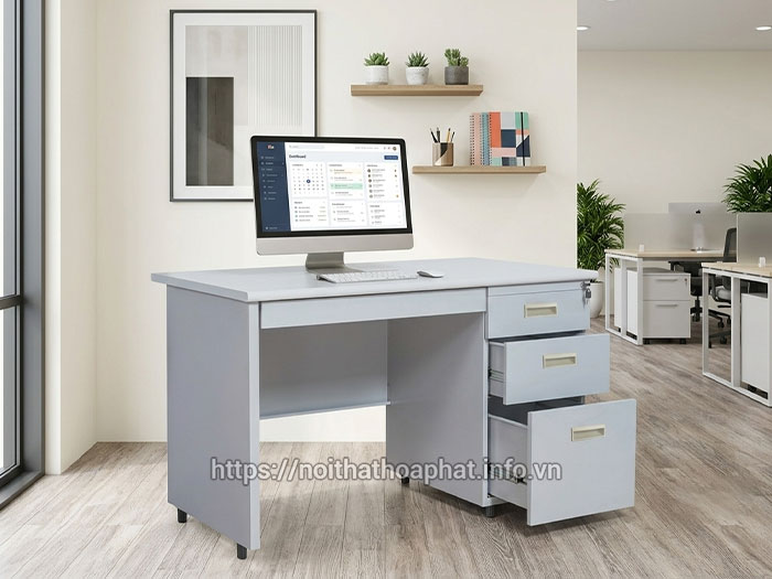 Bàn nhân viên có hộc tủ