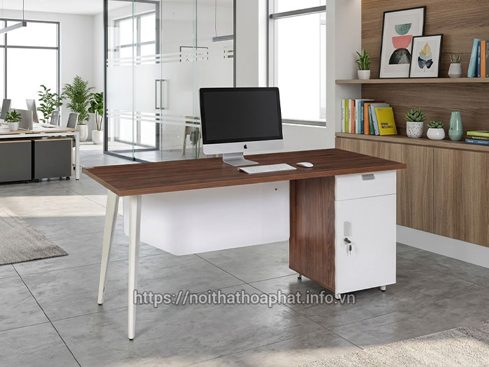 Bàn nhân viên có hộc tủ