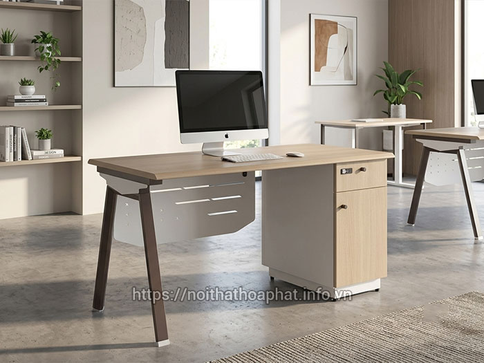 Bàn nhân viên có hộc tủ