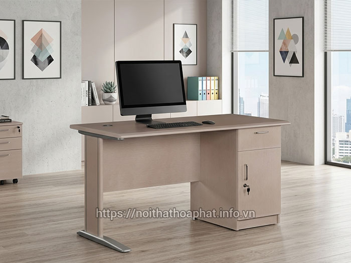 Bàn nhân viên có hộc tủ