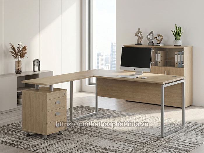 Bàn trưởng phòng Hòa Phát có hộc kéo