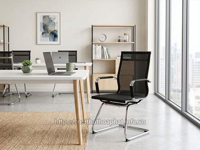 Ghế chân quỳ lưới lưng trung