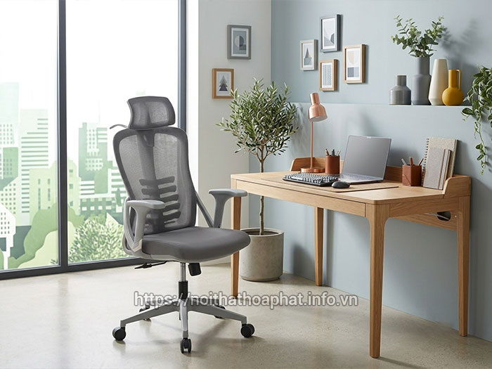 Ghế xoay lưới lưng cao có tựa đầu