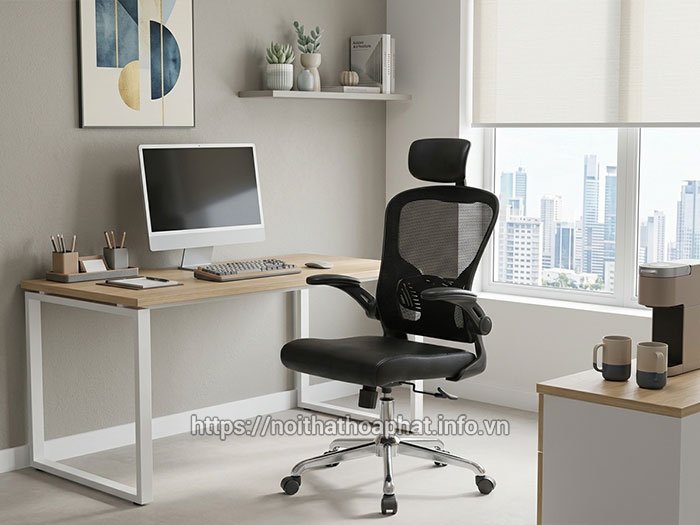 Ghế xoay lưới lưng cao có tựa đầu