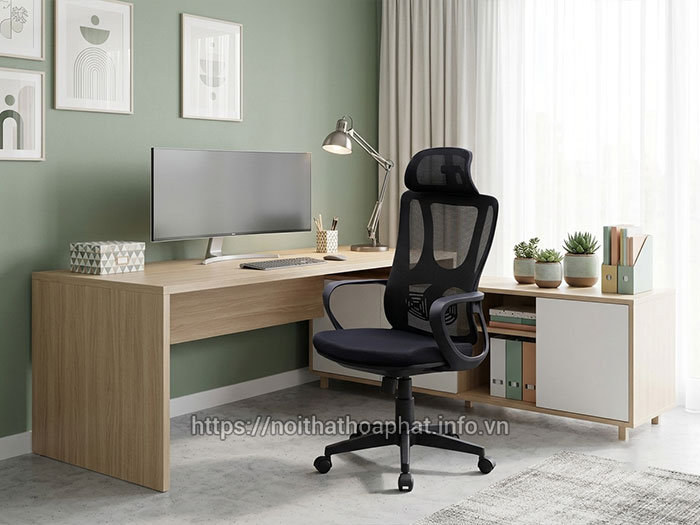 Ghế xoay lưới lưng cao có tựa đầu