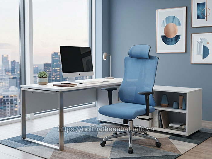 Ghế xoay lưới lưng cao có tựa đầu